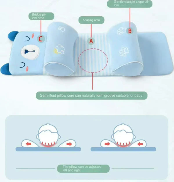 Baby Shaping Head Support Pillow - Assorted Colour